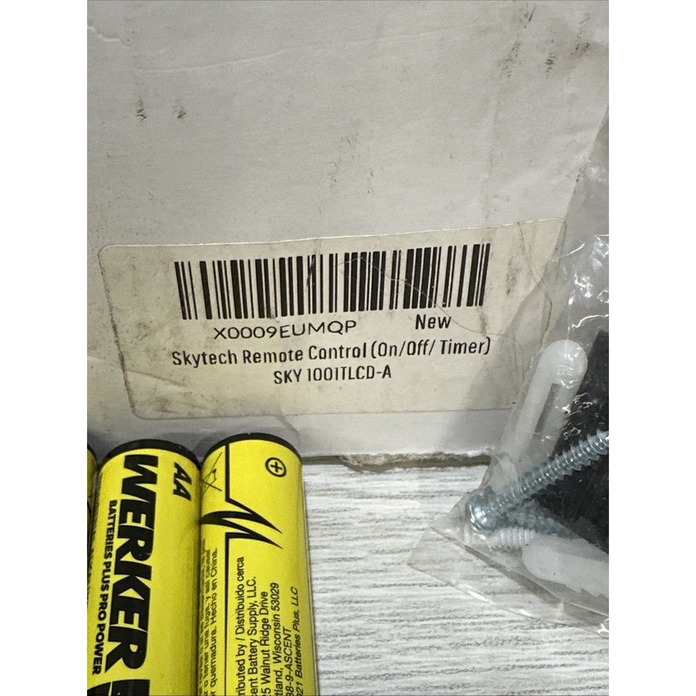 SKYTECH 1001T/LCD-A Timer On/Off Fireplace Remote Control Kit *Open Box* - Picture 3 of 9
